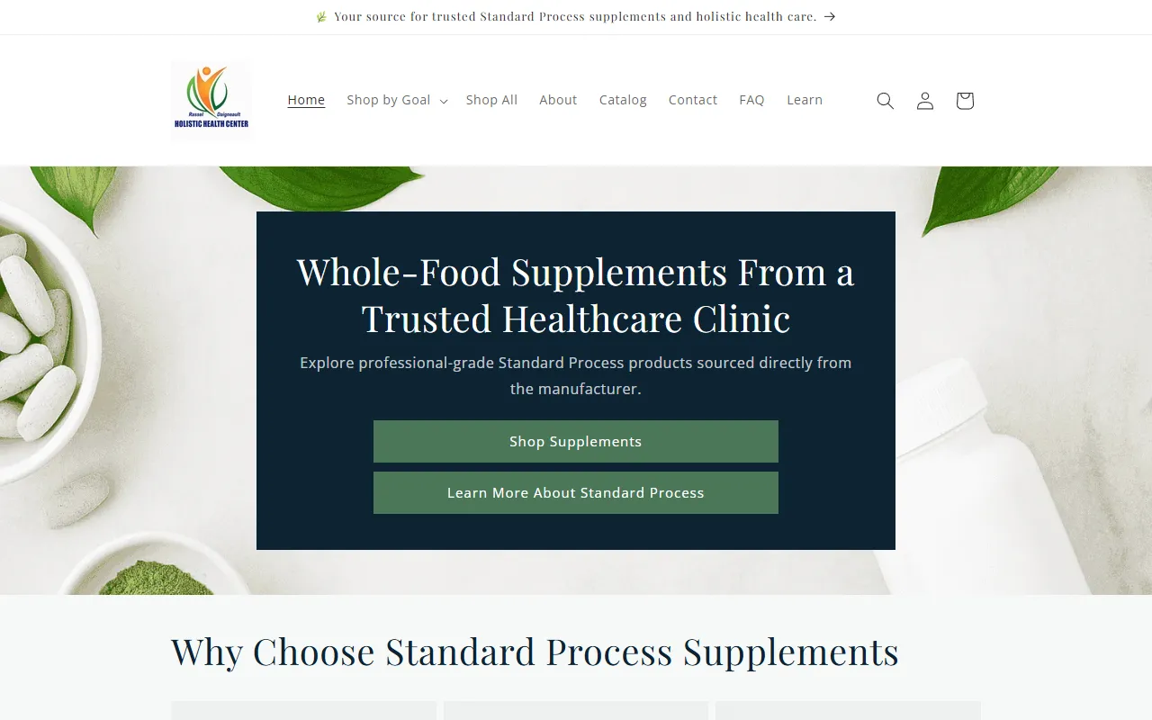 Rassel-Daigneault Holistic Health Center supplement shop on Shopify